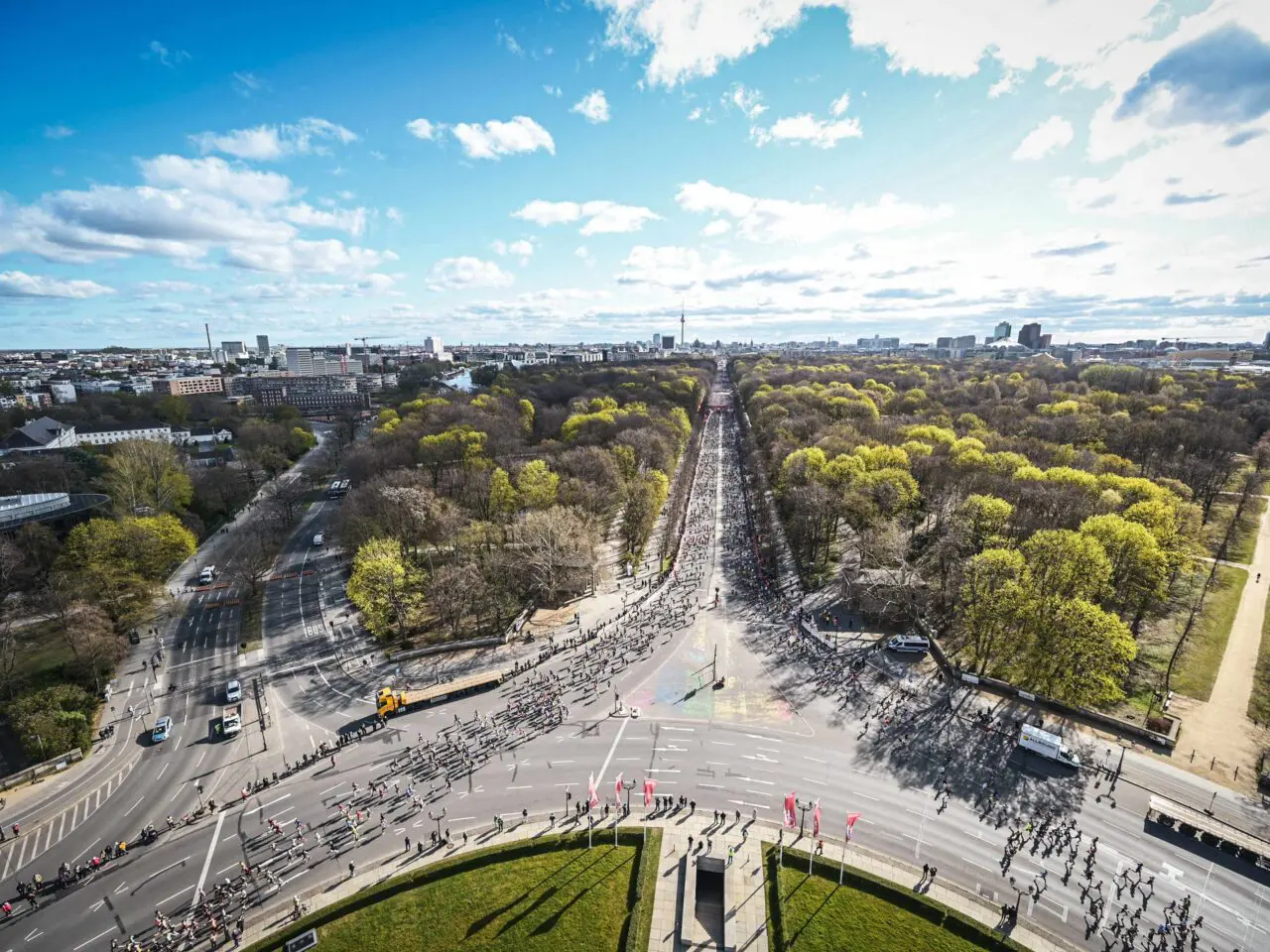 Berlin, as viewed from the historic Victory Column during the Berlin Half Marathon